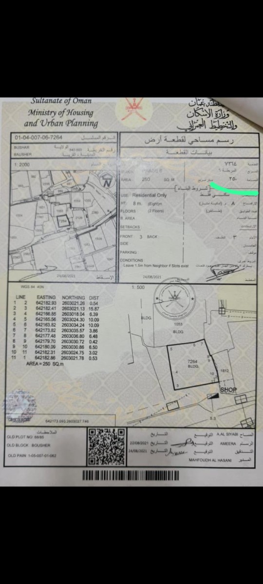موقع البيت بوشر بالقرب من مجمع بوشر للبيع فرصه للاستثمار العقاري بأقل سعر فالسوق